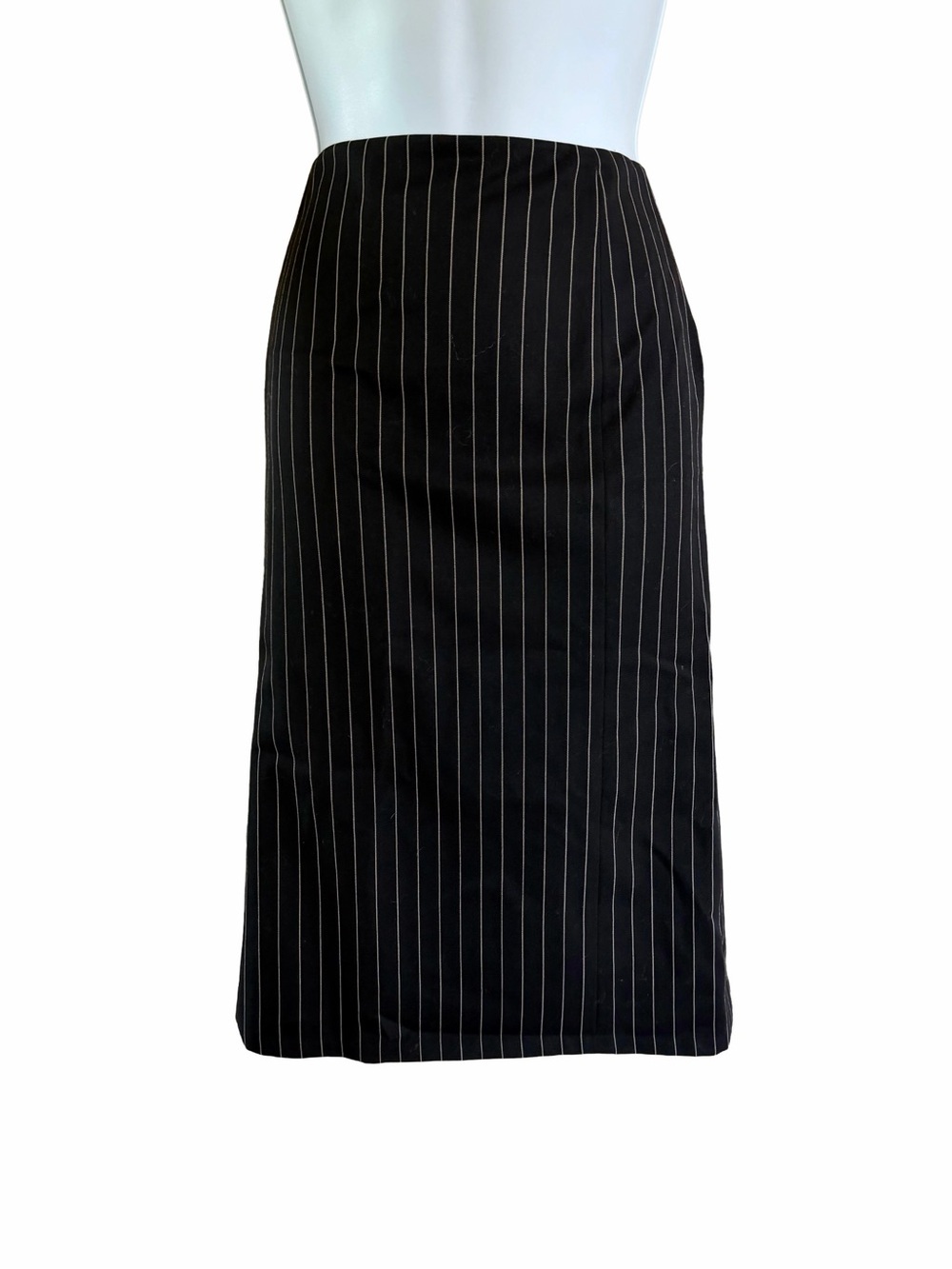Ralph Lauren Black Label 100% Wool Pinstripe Pencil Skirt Size 6